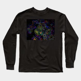 Black Panther Art - Flower Bouquet with Glowing Edges 20 Long Sleeve T-Shirt